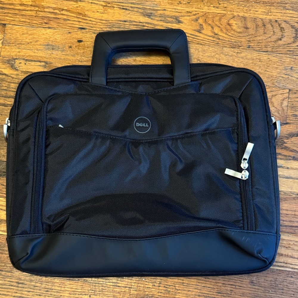 Dell Black Laptop Bag with Silver Accents